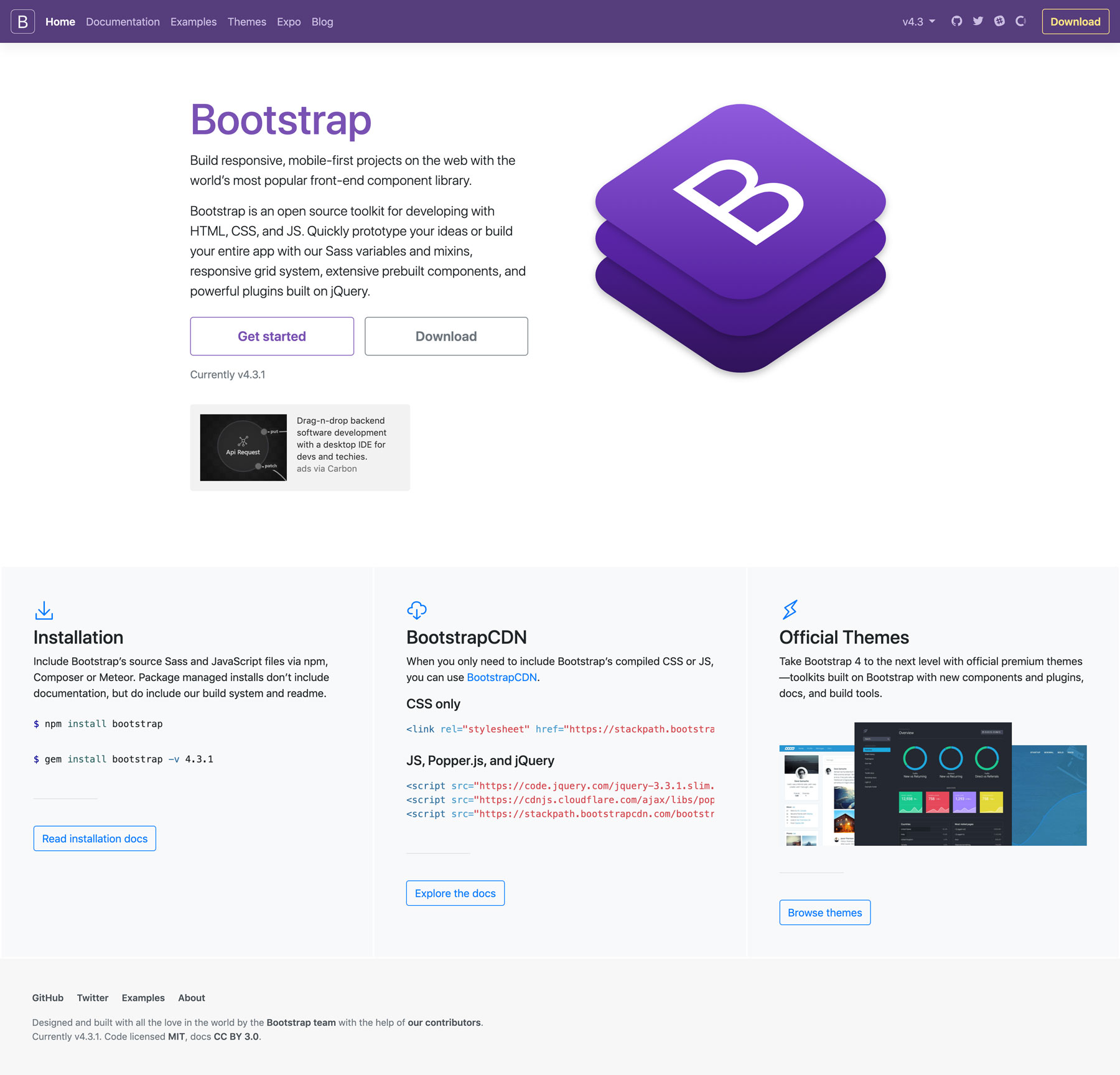 Bootstrap Screenshot