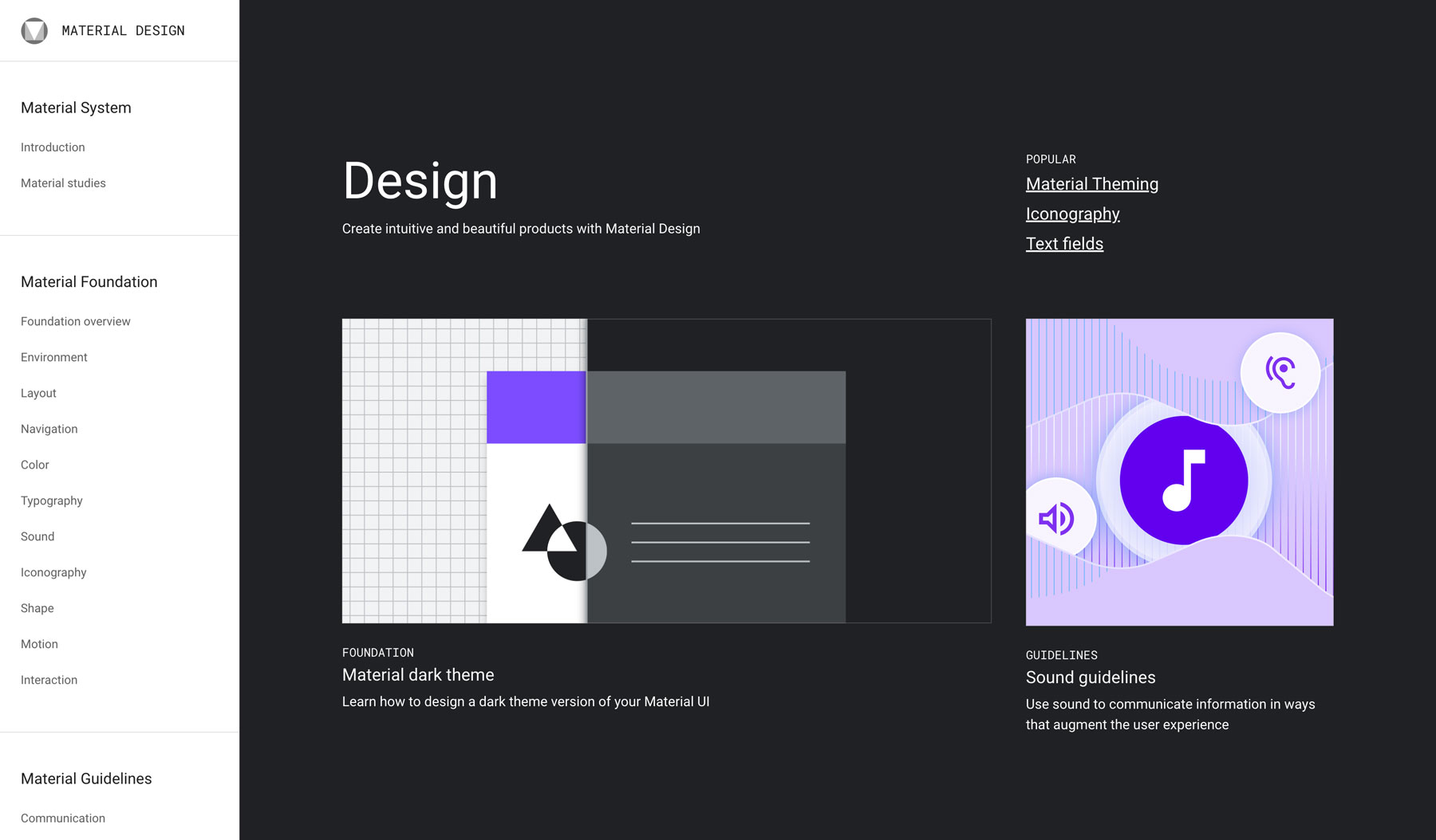 Material Design Screenshot